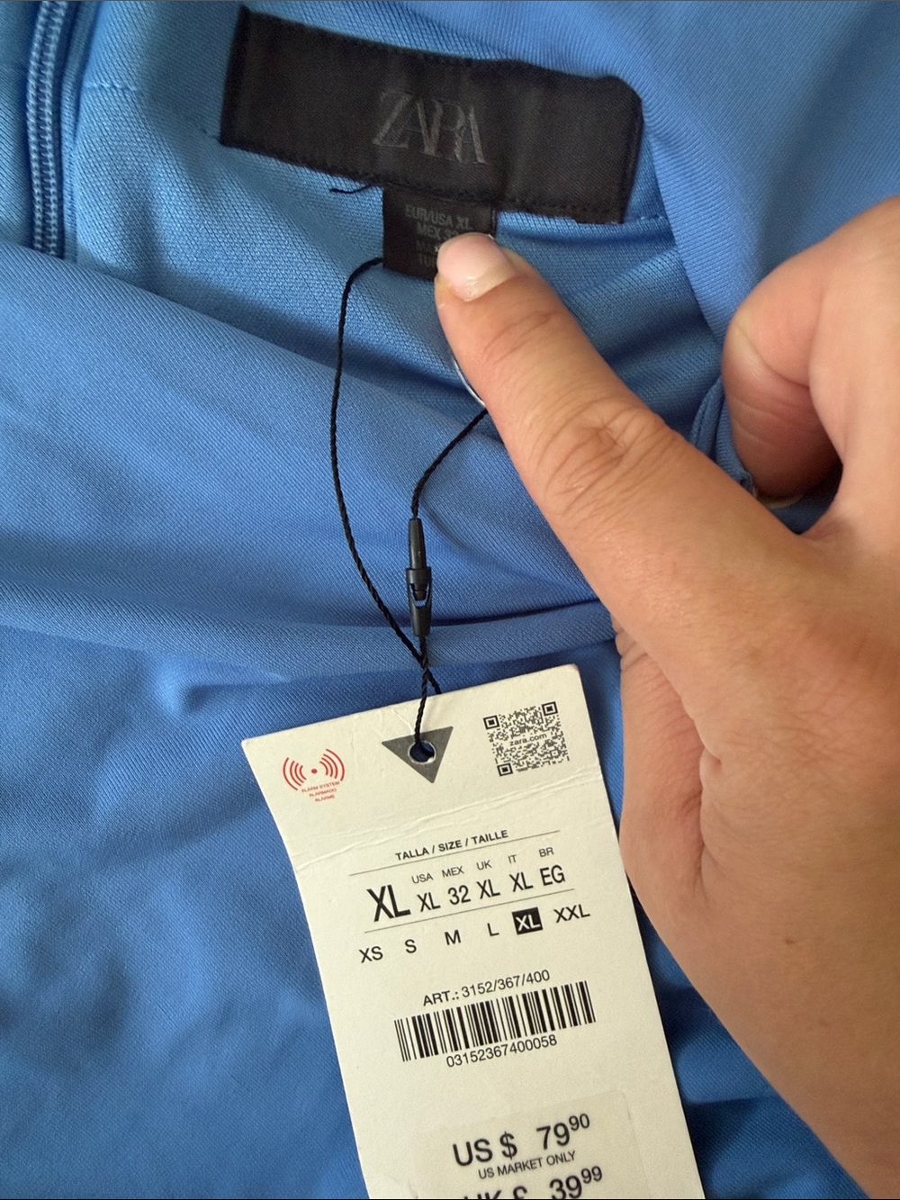 Zara Strapless Cutout Blue Maxi Dress 3152/367 - Picture 6 of 7